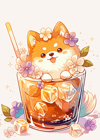 可愛柴犬水果茶❤