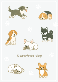 green Simple and carefree dog 03_2