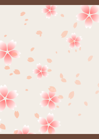 Spring cherry blossoms brown