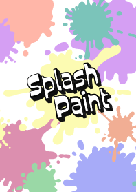 Splash Paint : White pastel