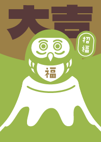 DARUMA OWL / Green Tea color ver.