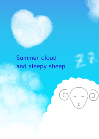 Summer cloud and sleepy sheep
