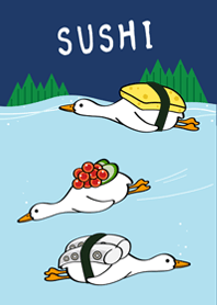 มากินซูชิเป็ดกัน!2(สีกรมท่า)