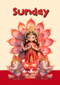 วันอาทิตย์ พระแม่ลักษมีและพระพิฆเนศ