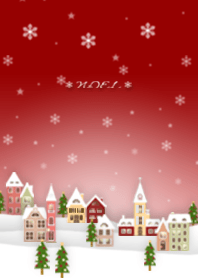 クリスマス北欧風冬景色(ノエル)