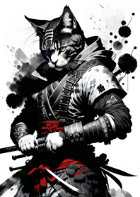水墨武士貓 C49b6F