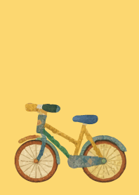 bicycle on light yellow