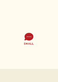 Small Button -- Red&Dull Beige