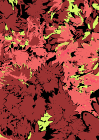 Red green art leaf background