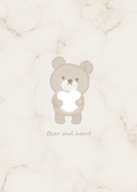 Bear and fluffy heart2 brown13_1