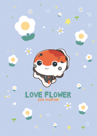 Goldfish Love Flower Kawaii