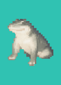 ธีมศิลปะจระเข้พิกเซลสีเขียว 08