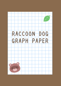 RACCOON DOG GRAPH PAPER/BROWN
