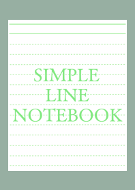 SIMPLE GREEN LINE NOTEBOOKj-DUSTY GREEN