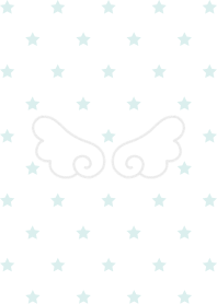 Star Pattern & Wishcore(White mint blue)