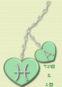 Heart pendant(Pisces & A)
