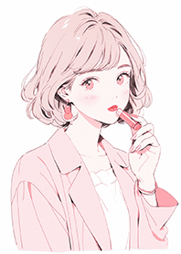 sophisticated woman applying lip balm