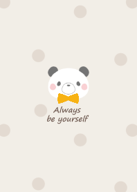 Panda and ribbon -brown- or2