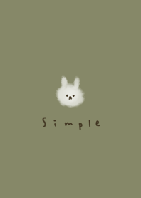 khaki beige. Fluffy rabbit.