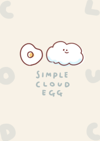 簡單的 雲 煎雞蛋 淺褐色的