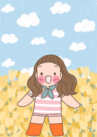 Little enjoy in Tulip Garden