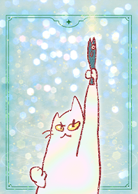 搞笑貓咪 魚乾變身貓貓5 (天藍色鑽石版)