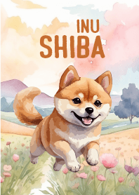 Shiba Inu In Flower Theme 2