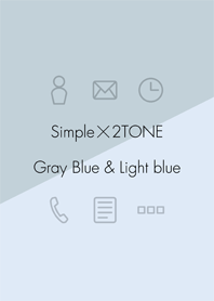2トーン - Gray Blue & Light Blue -