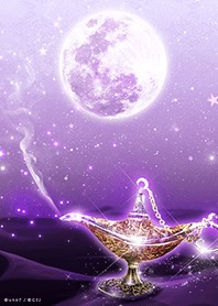 Fantasy Magic lamp Night sky