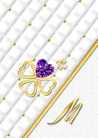 Initial"M" 2月の誕生石アメジストとともに