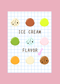 ICE CREAM FLAVOR GRAPH PAPER-ROSE PINKj