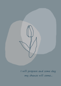 vintage flower /dusty blue