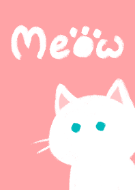 แมวขาวกับสีชมพู