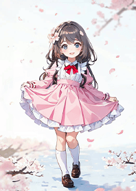 Healing cute girl flower 1