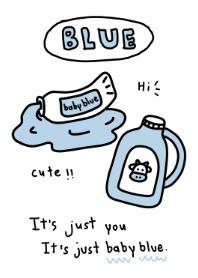 It is just baby blue