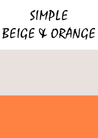 Simple beige & orange.