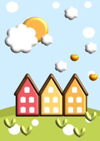 mini town in Europe 3D 3