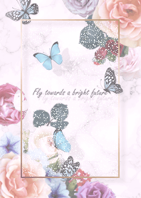 薔薇と蝶と大理石♥ピンクパープル14_2