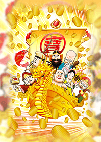 開運絵画　❀宝船幸運の大前進❀お宝ザックザク 2213705886.jpg?1711145180