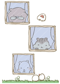 窓のむこうでHAPPYアニマルズ