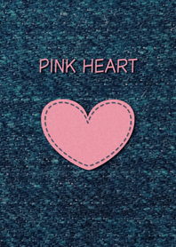 PINK HEART ~Denim and Felt