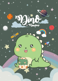 Dino Rainbow Galaxy Dark Green