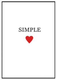 SIMPLE HEART - red black
