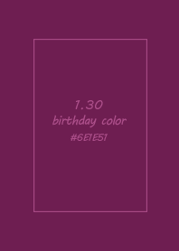 birthday color - January 30