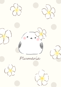 Shimaenaga&Plumeria:beige dot