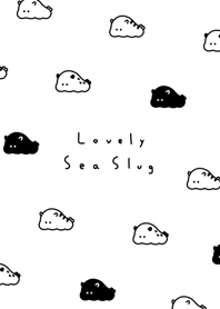 Sea Slug | white black.