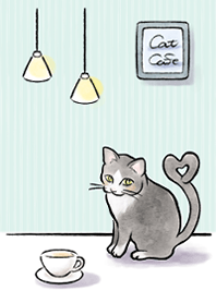 ร้านกาแฟแมว Hachiware สุดน่ารัก