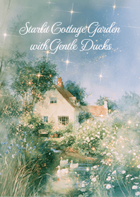 Starlit Cottage Garden with Gentle Ducks