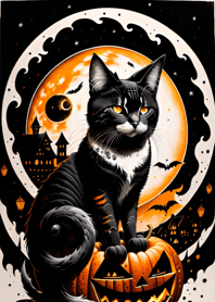 halloween cat 9804ac