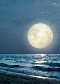 beach and full moon